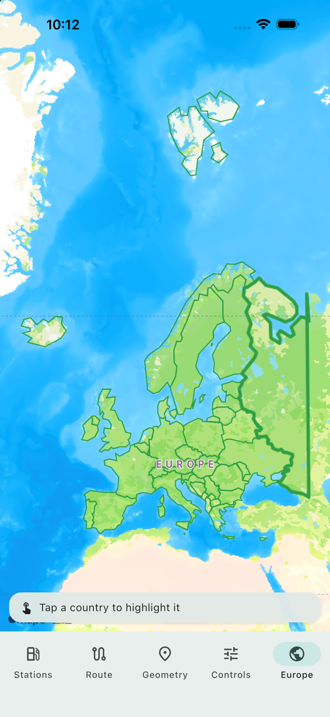 The countries of Europe outlined, Poland highlighted
